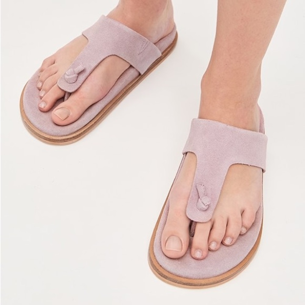 New Free People Mika Suede Sandals Orchid Ice - Picture 2 of 5